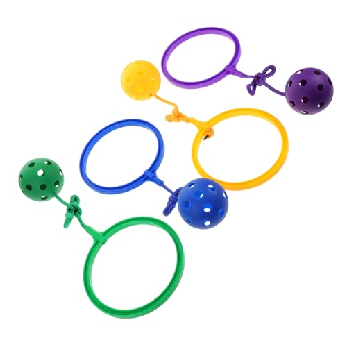 Sosoport 4 Stücke Knöchel Jump Ball Überspringen Jump Seil Kinder Knöchel Überspringen Bälle Springen Ring Für Kinder Fitness Spiel Bounce Fitness Kunststoff Outdoor Bälle von Sosoport