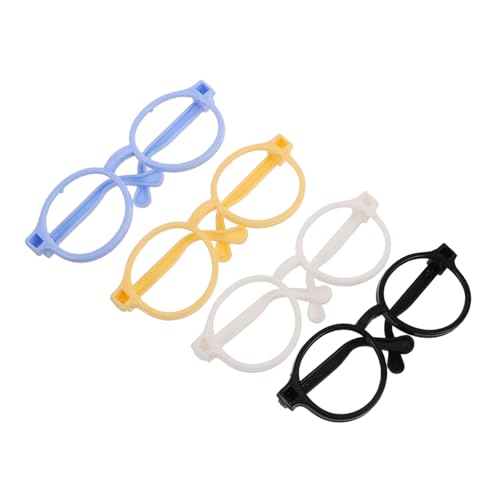 Sosoport 4 Teiliges Spielzeugzubehör Reborn Puppenzubehör Babyspielzeug Brillengestell Puppenzubehör Puppen Ankleidezubehör Mini Brillengestell Für Puppen Brille Zum von Sosoport