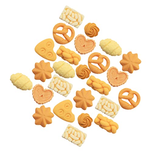 Sosoport 40 Stück Miniatur DIY Dekorationsmodelle Dessert Keks Charme Keks Requisite Künstliche Requisite Simuliertes Keks Spiel Keks DIY Basteldekorationen Kunstharz von Sosoport