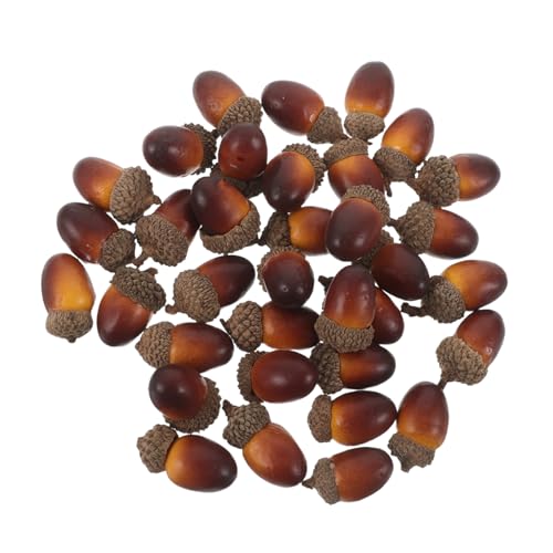 Sosoport 40 Stück Simulierte Eicheldekoration Mini -archulierter Herbstdekoration Ornamente Gefälschter Mais Lebensechte Simulation Herbst- - Styroporschaum von Sosoport