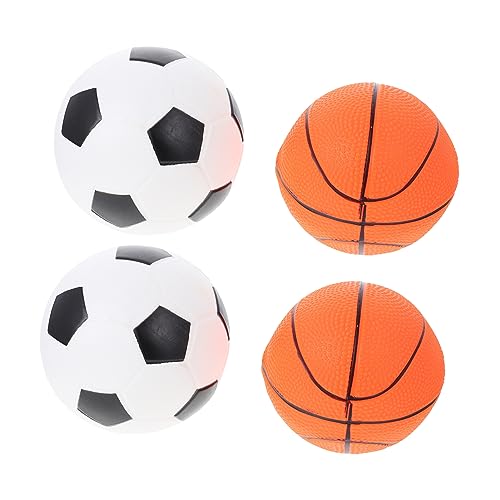 Sosoport 4Stücke Aufblasbare Bälle Für Fußball Und Basketball Mini Sportbälle Für Drinnen Und Draußen Spaß Für Jungen von Sosoport