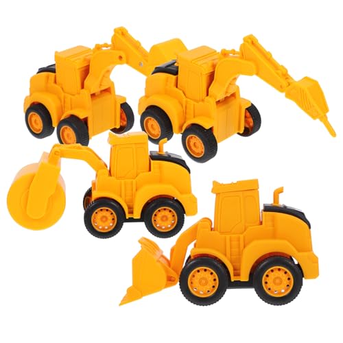 Sosoport 4Stücke Baufahrzeug Simulations LKW Mit Technischem Design Für Kleinkinder Fördert Die Hand Auge Koordination Und Kreativität Beim von Sosoport