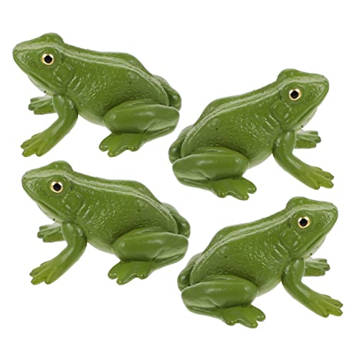 Sosoport 4Stücke Frosch Figuren Realistische Frösche Dekoration für Kinderzimmer Garten Teich Künstliche Frösche für Kreative Perfektes von Sosoport
