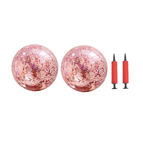 Sosoport 4Stücke Glitzernder mit Pumpe Aufblasbare Strandbälle für Transparentes mit Goldenen Pailletten für Outdoor Spiele und Wasserspaß Sosoport 4Stücke Glitzernder mit Pumpe Aufblasbare Strandbälle für Transparentes mit Goldenen Pailletten für Outdoor Spiele und Wasserspaß von Sosoport