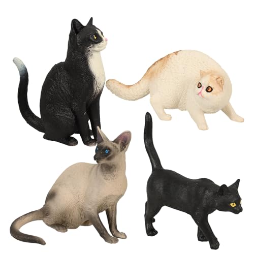 Sosoport 4Stücke Kleine Katzenfigur Teiliges Realistische Katzenstatue für Dekorative Katzendekoration Vielseitiges Lernmodell für Zuhause Garten und Klassenzimmer Detailgetreu Sosoport 4Stücke Kleine Katzenfigur Teiliges Realistische Katzenstatue für Dekorative Katzendekoration Vielseitiges Lernmodell für Zuhause Garten und Klassenzimmer Detailgetreu von Sosoport