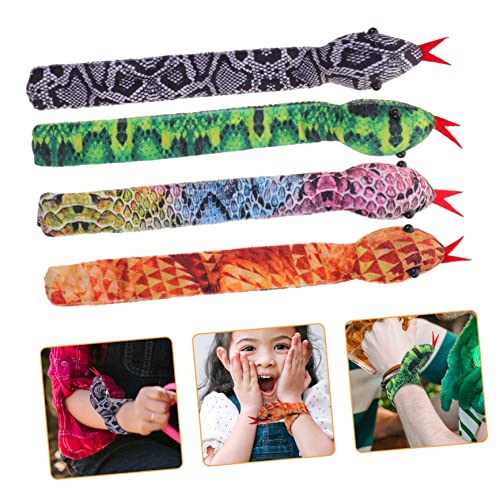 Sosoport 4Stücke Slap Armbänder für Schlangenarmband Farbenfrohes für Jungen und für Geburtstagsfeiern und Themenpartys von Sosoport