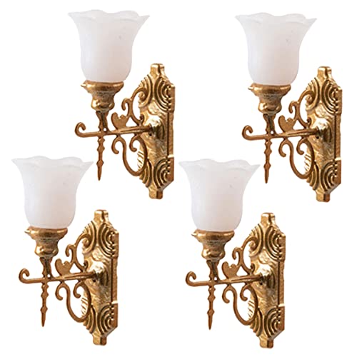 Sosoport 4Stücke Wandlampen für Puppenhaus Leuchtende Wandlampe mit Warmweißem Licht für Sandtisch Dekoration und Modelle Hochwertige Verarbeitung Sosoport 4Stücke Wandlampen für Puppenhaus Leuchtende Wandlampe mit Warmweißem Licht für Sandtisch Dekoration und Modelle Hochwertige Verarbeitung von Sosoport