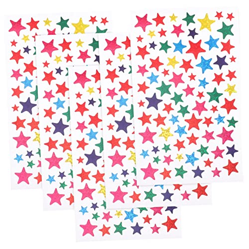 Sosoport 5 Blätter Sternaufkleber für Teiliges Selbstklebende Belohnungssticker für Lehrer Dekorative für Klassenzimmer und Kreative Projekte Langlebig und Einfach zu Verwenden Sosoport 5 Blätter Sternaufkleber für Teiliges Selbstklebende Belohnungssticker für Lehrer Dekorative für Klassenzimmer und Kreative Projekte Langlebig und Einfach zu Verwenden von Sosoport
