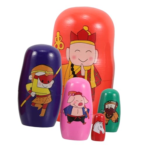 Sosoport 5 Stück 5 Matroschka Russische Stapelpuppen für Nistpuppen für Hunde Nussknacker Nistpuppen Krippenpuppen russische Puppe Nussknacker-Puppen dalls hölzern Sosoport 5 Stück 5 Matroschka Russische Stapelpuppen für Nistpuppen für Hunde Nussknacker Nistpuppen Krippenpuppen russische Puppe Nussknacker-Puppen dalls hölzern von Sosoport