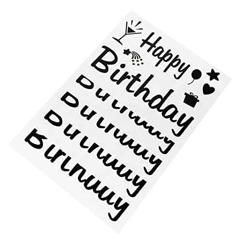 Sosoport 5 Stück Alles Zum Geburtstag Aufkleber Geburtstags-Planer-Aufkleber Alles Zum Geburtstag Car Decal Party-Aufkleber Geburtstags -Aufkleber -partyzubehör Black Plastik von Sosoport