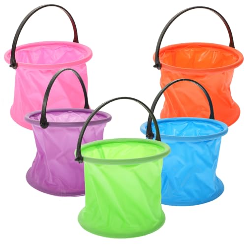 Sosoport 5 Stück Eimer Waschen Sauber Wiederverwendbar Klein Wasserbehälter Waschbecken Tragbares Wasserbecken Campingzubehör PVC Sosoport 5 Stück Eimer Waschen Sauber Wiederverwendbar Klein Wasserbehälter Waschbecken Tragbares Wasserbecken Campingzubehör PVC von Sosoport