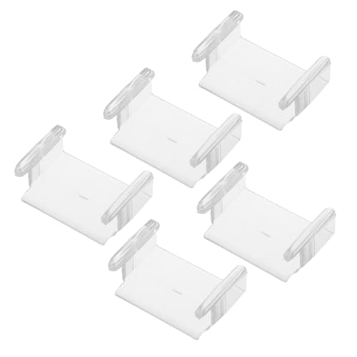 Sosoport 5 Stück Eisenbahnschienenreparierer doppelseitiger Eisenbahnschienenverbinder aus Holz Bahngleis aus Holz H-Gleis-Schwimmbaldachin- Plastik Transparent von Sosoport