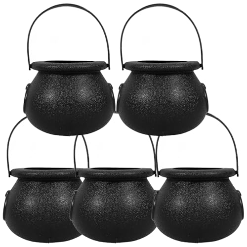 Sosoport 5 Stück Halloween-hexenglas Süßigkeiten Dekorativ Halloween Kessel Wasserkocher Halloween-süßigkeitshalter Hexentopf Mini-kessel Mit Griff Container Zaubererkessel Black Abs Sosoport 5 Stück Halloween-hexenglas Süßigkeiten Dekorativ Halloween Kessel Wasserkocher Halloween-süßigkeitshalter Hexentopf Mini-kessel Mit Griff Container Zaubererkessel Black Abs von Sosoport