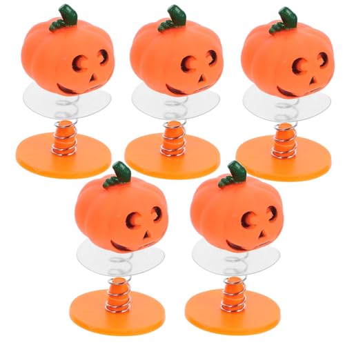 Sosoport 5 Stück Hüpfende Kürbispuppe Springendes Hüpfspielzeug Miniatur Sortiert Matschiges Lustig Favorisieren Hüpfendes Halloween- Drinnen Orange Eisen von Sosoport