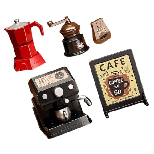 Sosoport 5 Stück Kaffeemaschinen Modell Puppenhaus Puppenhaus Zubehör Mini Puppenhaus Wohnzimmermöbel Mini Küchen Kaffeemaschine Mini Kaffeemaschine Geräte Lebensmittel Modell von Sosoport