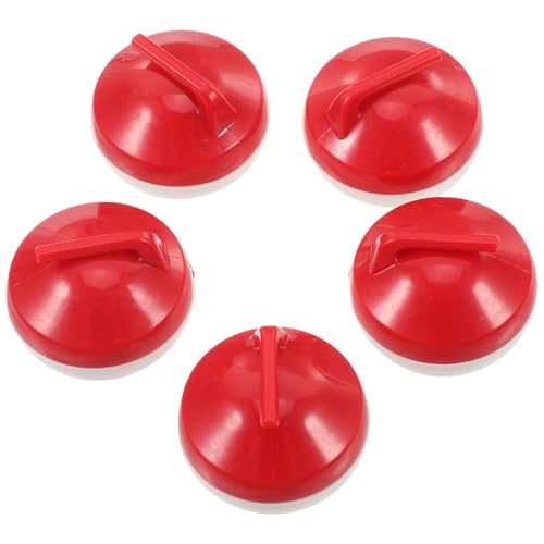 Sosoport 5 Stück Mini Curling Ball Plastik rot von Sosoport