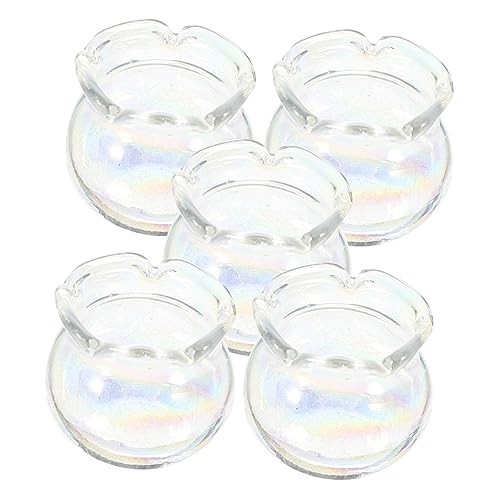 Sosoport 5 Stück Mini -Fischtankmodell Ornament Panzer winzig bunt Miniatur-Aquarium- Kleine Fischtankdekorationen Miniaturfischtankdekorationen Mini- Glas von Sosoport