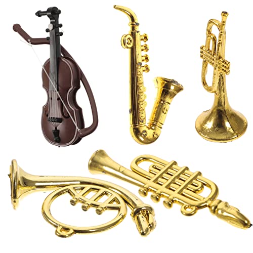 Sosoport 5 Stück Mini-Musikinstrumentenmodell Kinderspielzeug Puppenhaus-Miniaturgitarre Bausätze Dekoration puppenhaus Miniatur Mini-Instrumentenset Plastik Sosoport 5 Stück Mini-Musikinstrumentenmodell Kinderspielzeug Puppenhaus-Miniaturgitarre Bausätze Dekoration puppenhaus Miniatur Mini-Instrumentenset Plastik von Sosoport