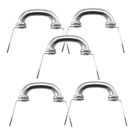 Sosoport 5 Stück Mini-Schubladengriff handhaben Mini-Knöpfe Zubehör für Puppenhäuser Puppenhaus Zubehör Puppenhaus Dekoration Miniaturen zum Basteln Mini-Griff Aluminiumlegierung Silver von Sosoport