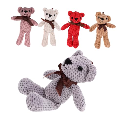 Sosoport 5 Stück Plüschspielzeugpuppe Stofftierpuppe kleine Bärenpuppe tragen Minibären Babygeschenk kinderspielzeug Tiere spielzeuge ausgestopfte Bärenpuppe Simulationstierspielzeug von Sosoport