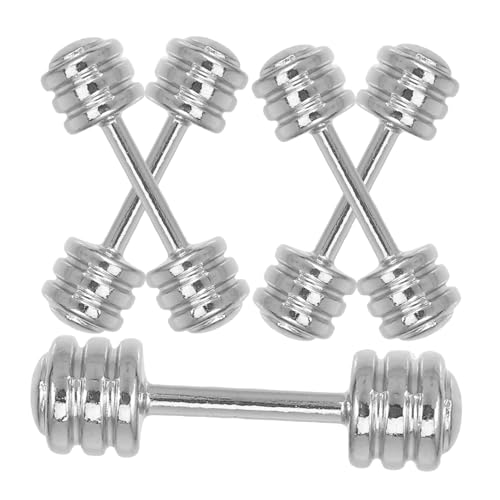 Sosoport 5 Stück Puppenhaus Fitnessstudio Modell Miniatur Fitnessgeräte Winziges Miniatur Fitnessstudio Mini Puppenhaus Hantel Fitnessstudio Puppenhaus Workout Puppenhanteln Kleines von Sosoport