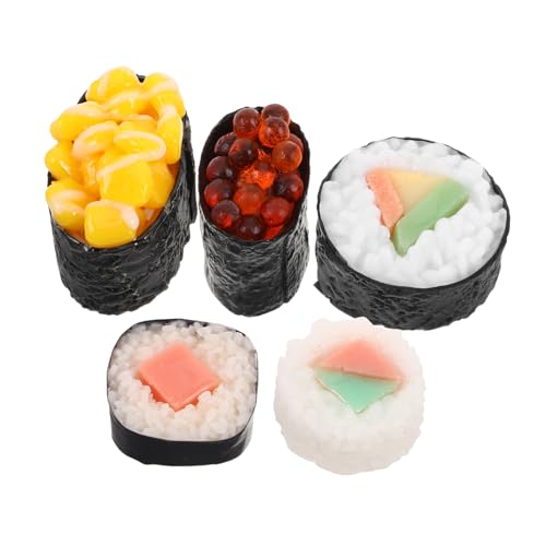 Sosoport 5 Stück Sushi-Modell falsches Essen künstliche Nahrungsmittel zur Ausstellung Künstliches Essen simuliertes Essen Sushi-Ornament gefälschte Dessertdekorationen PVC Sosoport 5 Stück Sushi-Modell falsches Essen künstliche Nahrungsmittel zur Ausstellung Künstliches Essen simuliertes Essen Sushi-Ornament gefälschte Dessertdekorationen PVC von Sosoport