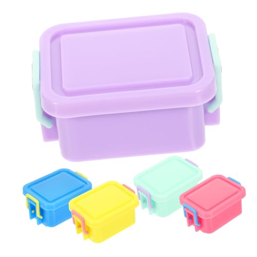 Sosoport 5 Stück Teiliges Behälter mit Deckel Kleine Aufbewahrungsbox für Puppenhaus für DIY Projekte und Mini Dekoration aus Material Erhältlich von Sosoport