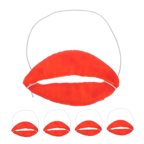 Sosoport 5 Stück Teiliges Halloween Requisiten Rote Lippen Spaßiger Cosplay Mund für Party Karneval Bühnenauftritte und Gruppenspaß von Sosoport