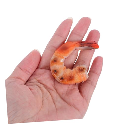 Sosoport 5 Stück Teiliges Realistische Gekochte Garnelen Figuren aus Robustem PVC Detailgetreue Fake Shrimp für Küchen und Partydekoration Vielseitige Deko und Fotorequisiten Kompakt und von Sosoport