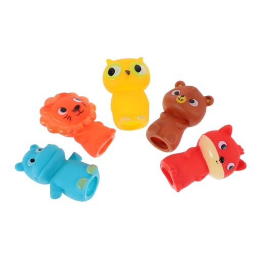 Sosoport 5 Stück Tier-handpuppen Detailgetreues Simulationsspielzeug Kleinkindfreundliche Fingerpuppen Zum Geschichtenerzählen von Sosoport