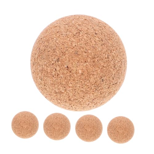 Sosoport 5 Stück Tischfußball Bälle aus Holz Kork Bälle für Kicker Tisch Robust Vielseitig für Zuhause Bar und Freizeitspiel von Sosoport