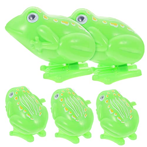 Sosoport 5 Stück Uhrwerk-Frosch- Mini Frösche Aufziehen Wind Party Frosch Springspielzeug Für Frühes Lernen Kleinkind Tierspielzeug Froschspielzeug Green Plastik von Sosoport