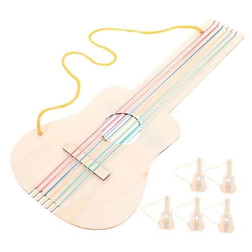 Sosoport 5 Stück Unbemalte Holzgitarre für DIY Musikinstrument für Bastelprojekte Fördert Kreativität und Motorische Fähigkeiten für Kindergarten und Spielzeuggestaltung Sosoport 5 Stück Unbemalte Holzgitarre für DIY Musikinstrument für Bastelprojekte Fördert Kreativität und Motorische Fähigkeiten für Kindergarten und Spielzeuggestaltung von Sosoport