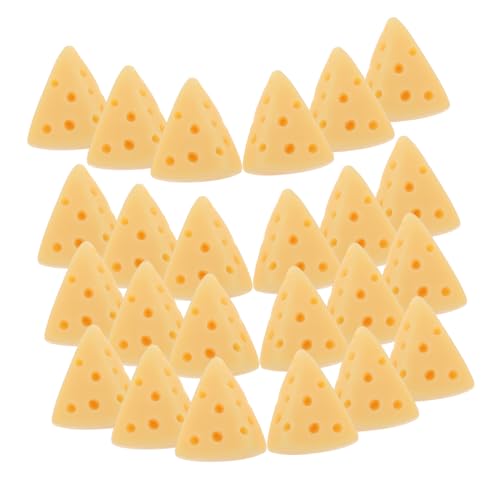Sosoport 50 Stück Käsedekorationen Realistische Simulation von Käsekuchen für DIY Handwerk und Tischdekoration für Puppenhäuser und Fotografie von Sosoport