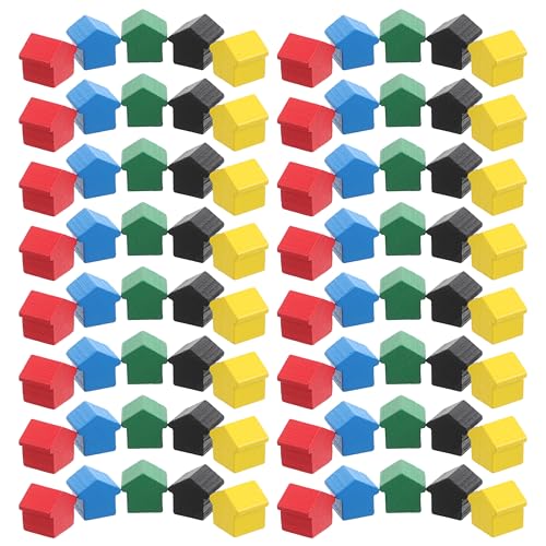 Sosoport 50 Stück Spiel Schach Mini-Schachbrett Spielmarken Zubehör Für Brettspiele Schachdekorationen Spielhäuser Holz von Sosoport