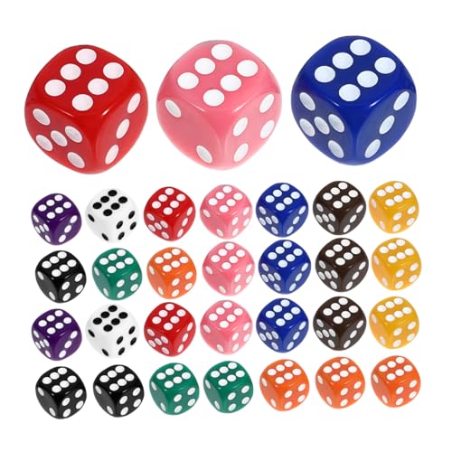 Sosoport 50 Stück Spielwürfel für Brettspiele Party Zubehör und Unterricht für Gesellige Abende und Spiele mit Freunden von Sosoport