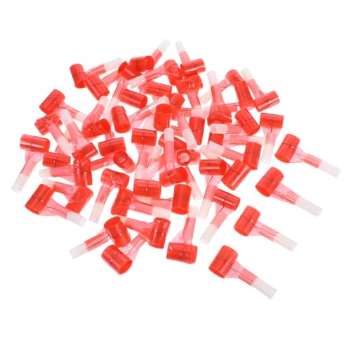Sosoport 50 Stück Spielzeugzubehör Mit Zunge Kleben Neujahrsgebläse Partyzubehör Musikalische Party-blowouts Krachmacher Schlag Partygeschenke Geräuschmacher Party-Horn Rot Plastik von Sosoport