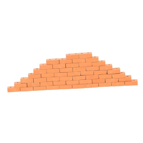Sosoport 50 Stück simulierter Ziegel Beton Miniatur Bausatz gefälschter Ziegelstein Leicht bastelset basteln für Toys DIY Feengarten Ziegel DIY-Sandtisch-Ziegelmodelle rot von Sosoport