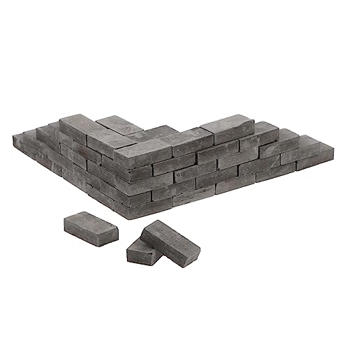 Sosoport 50 Stück simulierter Ziegel Mini Steine Ziegel für die Landschaftsgestaltung Fälschung Material spaß bauernhofspielzeug scheibengardinen Ziegeldiy Mikro-Dekorationszubehör Ton Grey von Sosoport