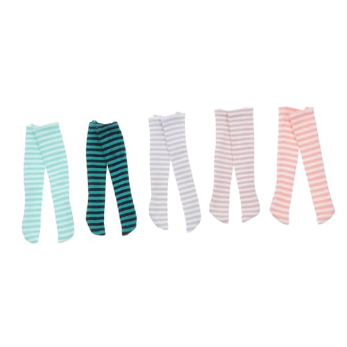 Sosoport 5Paare Gestreifte Puppensocken Knie Kniestrümpfe für Puppen und Atmungsaktiv Zubehör für Puppenkleider Puppen Sosoport 5Paare Gestreifte Puppensocken Knie Kniestrümpfe für Puppen und Atmungsaktiv Zubehör für Puppenkleider Puppen von Sosoport