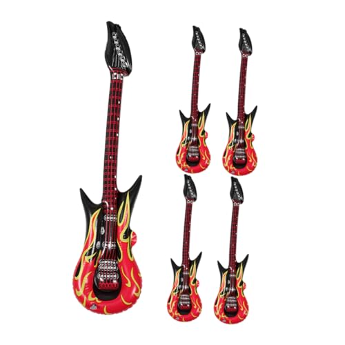 Sosoport 5Stücke Aufblasbare Gitarre aus Spielzeuggitarre mit Gurt Leicht und Tragbar Fördert Musikalisches Interesse für Partys und Bühnenauftritte für Erwachsene Sosoport 5Stücke Aufblasbare Gitarre aus Spielzeuggitarre mit Gurt Leicht und Tragbar Fördert Musikalisches Interesse für Partys und Bühnenauftritte für Erwachsene von Sosoport