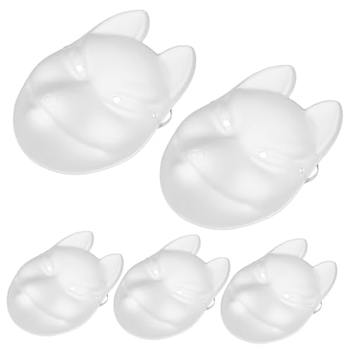 Sosoport 5Stücke DIY Tiermasken Aus Papier Unbemalte Fuchsmaske Für Dekorative Masken Für Kostümpartys Maskerade Und Cosplay Zubehör von Sosoport