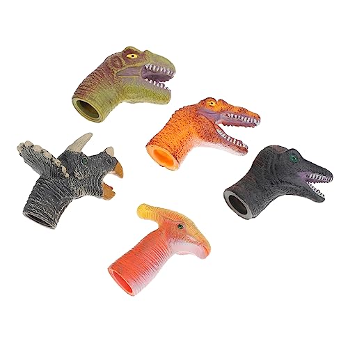 Sosoport 5Stücke Fingerpuppen Dinosaurier Handpuppen Kreatives für Pädagogisches Fingerpuppenspielzeug aus Sicherem für Interaktive Spiele und Lernaktivitäten von Sosoport