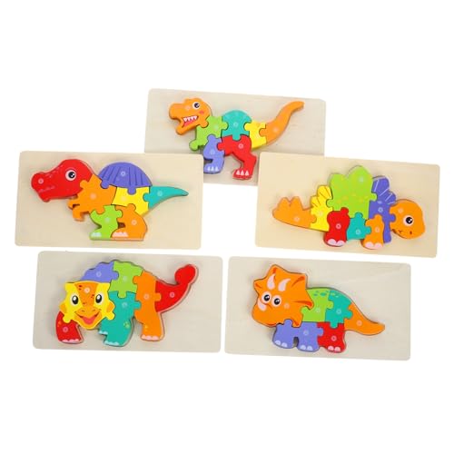 Sosoport 5Stücke Teiliges Holzrätsel Dinosaurier Puzzle für Kleinkinder Montessori Lernspielzeug Design Fördert Problemlösungsfähigkeiten Handgefertigt aus Langlebigem Holz Sicher Sosoport 5Stücke Teiliges Holzrätsel Dinosaurier Puzzle für Kleinkinder Montessori Lernspielzeug Design Fördert Problemlösungsfähigkeiten Handgefertigt aus Langlebigem Holz Sicher von Sosoport