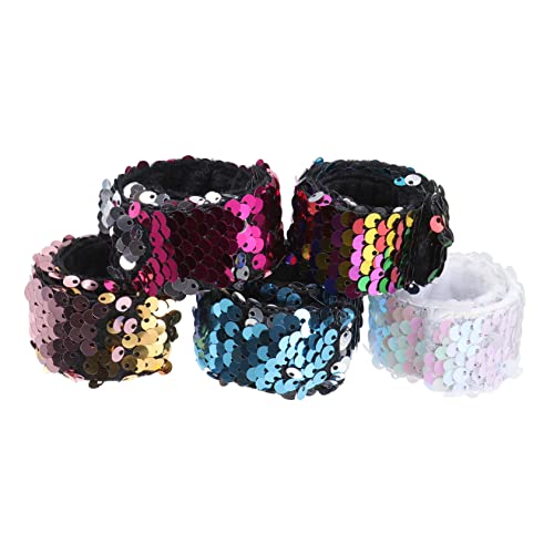 Sosoport 5Stücke Teiliges Meerjungfrau Slap Armband für Leuchtende Pailletten Armbänder Mitgebsel für Geburtstagsfeiern Umweltfreundliches Material Kreatives Design Sosoport 5Stücke Teiliges Meerjungfrau Slap Armband für Leuchtende Pailletten Armbänder Mitgebsel für Geburtstagsfeiern Umweltfreundliches Material Kreatives Design von Sosoport