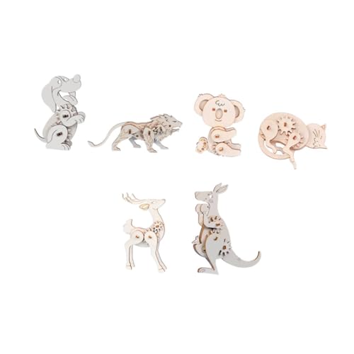 Sosoport 6 Sätze Puzzle kinderzimmerdeko Toys Woodworking wheinatsgeschenke handwerkskunst tiermodelle selber Machen Kindergeschenk Tierhandwerksmodelle für DIY hölzern Sosoport 6 Sätze Puzzle kinderzimmerdeko Toys Woodworking wheinatsgeschenke handwerkskunst tiermodelle selber Machen Kindergeschenk Tierhandwerksmodelle für DIY hölzern von Sosoport