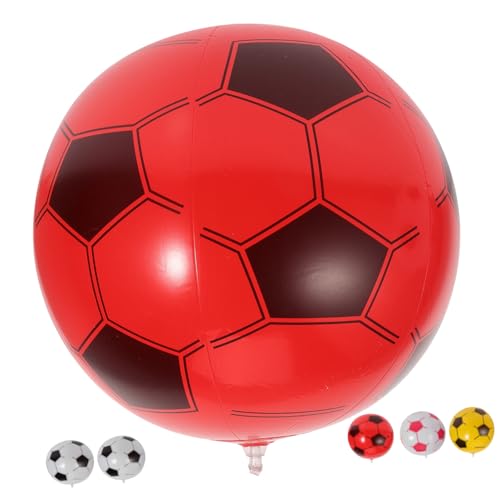 Sosoport 6 Stück Aufblasbarer Spielzeugball Fußball Kinderfußball Strandbälle Kinderspielzeug Kindersportspielzeug Kinderfußball Kleiner Aufblasbarer Strandball Zufällige Farbe von Sosoport