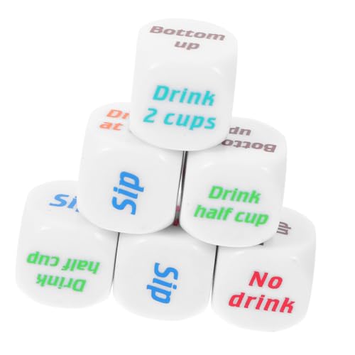 Sosoport Your Party Fun 6 Stück Acrylwürfel Für Trinkspiele Ktv Junggesellinnenabschiede Familienfeiern von Sosoport