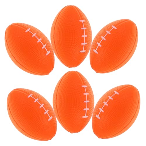 Sosoport 6 Stück Fußball Kleinkind fußball Schaumstoff-Fußball Mini-Fußball aus Schaumstoff Mini-Fußballmodell Fußbälle für Kleinkinder Mini-Fußballer Pu Orange von Sosoport