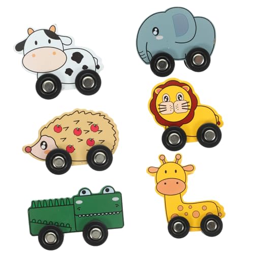 Sosoport 6 Stück Kinderhölzern -Accessoires Eisenbahnspielzeug aus Holz Kinderzug kinderspielzeug aus Holz Lernspielzeug für Kleinkind Zug Frühes Lernen von Sosoport